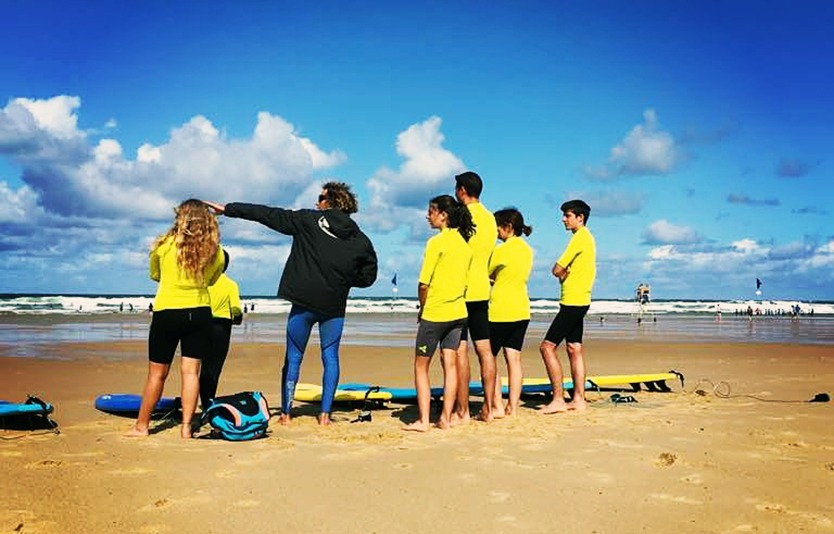 École de surf Seignosse - cours de surf sur la plage du Penon